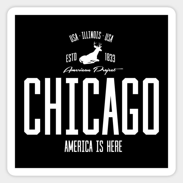 USA, America, Chicago, Illinois Sticker by NEFT PROJECT